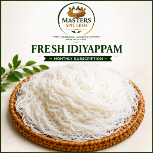 Fresh Idiyappam – Soft, handmade rice string hoppers prepared fresh daily, hygienically packed and ready to cook, delivered across Singapore